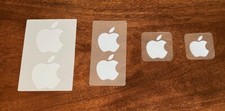 Originial Authentic White Apple Logo Stickers Mixed Sizes Lot of 6