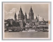 Mainz 1936 - Dampfer Schleppdampfer ? - Anleger Gebäude - Altes Foto 1930er