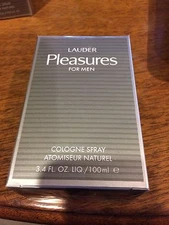 PLEASURES  Estee Lauder  Cologne for Men  3.4 oz  BRAND NEW IN RETAIL BOX