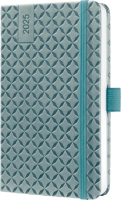 SIGEL J5132 Jolie Weekly Planner 2025, hardcover, 9,5 x 15 cm, 174 Pages, Ocean 
