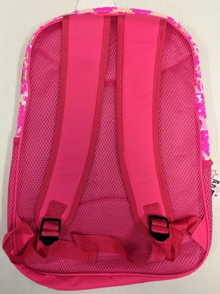 Conjunto de Mochila de Papelaria Limited Too MERMAID Rosa Lantejoulas Reversíveis - Conjunto de 12 Peças - Imagem 2 de 4