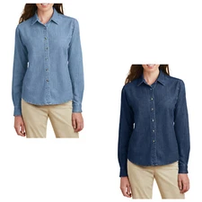 Mafoose Women's Long Sleeve Value Denim Shirt LSP10