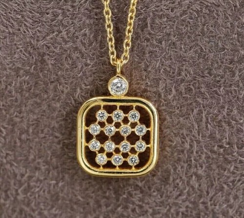 2Ct Round Cut Lab Created Diamond Women's Wedding Pendant 14K Yellow Gold Plated - Picture 4 of 4