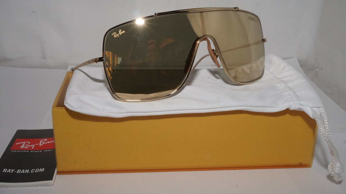 RAY BAN New Sunglasses WINGS II 24K Gold Gold Mirror RB3697K