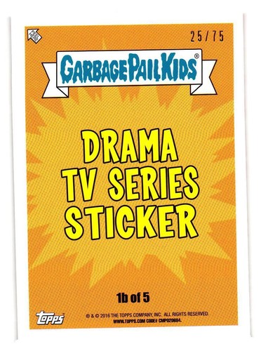 2016 GARBAGE PAIL KIDS SERIES 2 PRIME SLIME TRASHY TV PICK YOUR CARD BLOODY RED - Picture 251 of 323