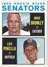1964 Topps Senators Rookie Stars #167 Lou Piniella Mike Brumley