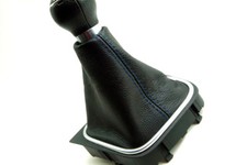 Manual Shift Boot Leather Synthetic For Vw Jetta Vento Bora 05-12 Blue Stitch Manual Shift Boot Leather Synthetic For Vw Jetta Vento Bora 05-12 Blue Stitch