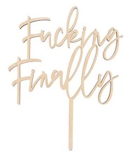 LOVENJOY Funny Finally Cake Topper Matrimonio Rustico Legno Topper Torta Matrimo