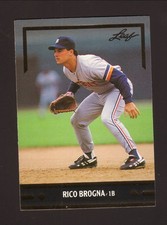 1991 Rico Brogna Detroit Tigers Leaf Gold Rookies Baseball Card #BC11 NM