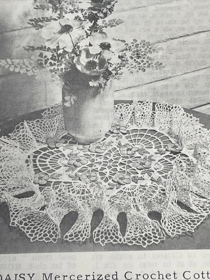 Tapete con volantes Lily Rock Rose patrón de ganchillo D11 Foto 2 de 4