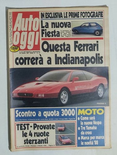 31534 AUTO TODAY a. II Nr 47 1987 - Ferrari "Pace car" fährt in Indianapolis