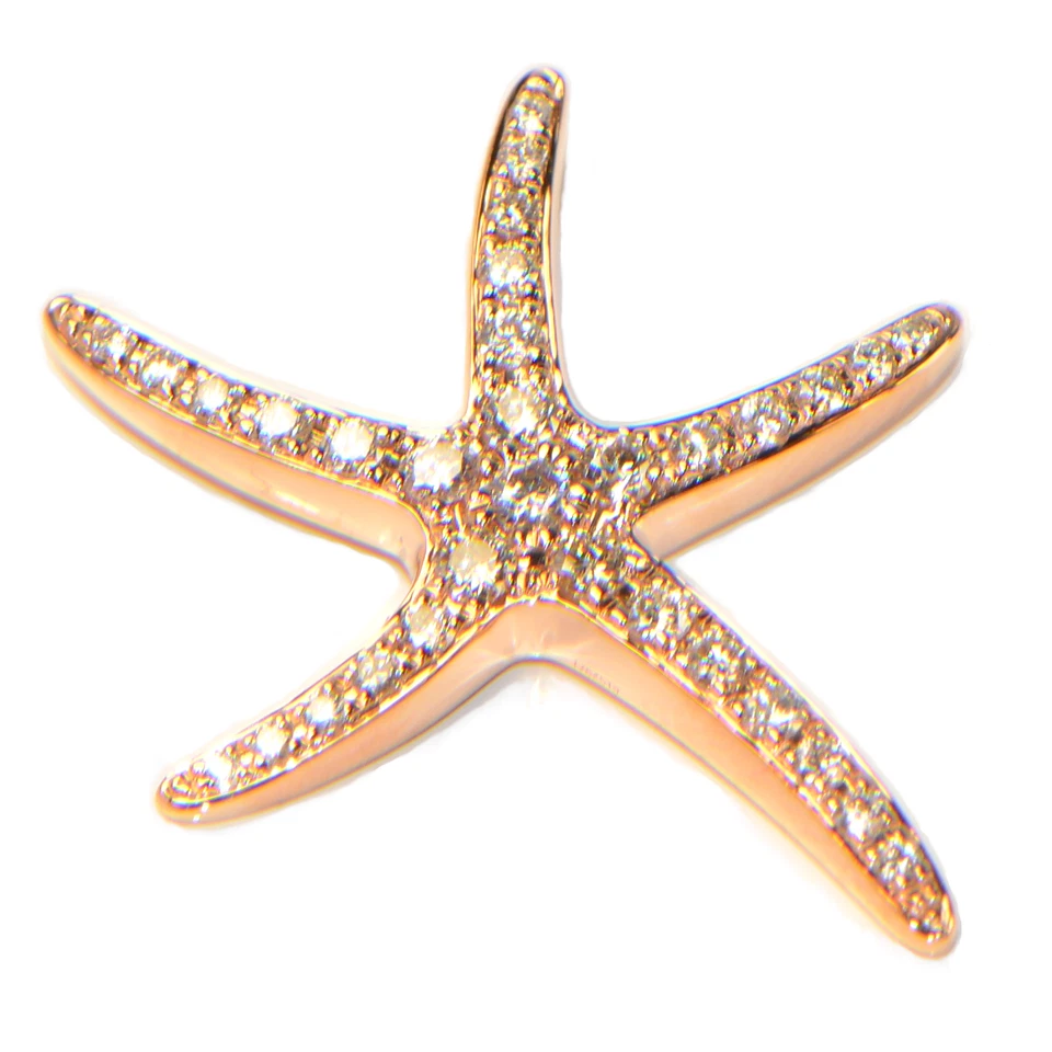 Diamant Anhänger 0,33 ct. "Seestern" in 750er Rotgold 18 Karat 32 Brillanten - Bild 1 von 4