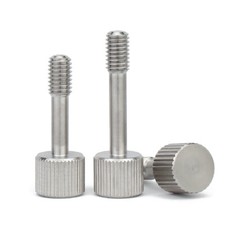 304 Stainless Steel Thumb Screw Knurled Flat Head With Waisted Shank M3 M4 M5 M6