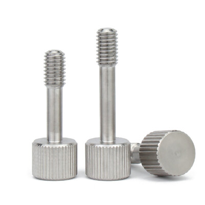 304 Stainless Steel Thumb Screw Knurled Flat Head With Waisted Shank M3 M4 M5 M6