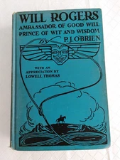 Vintage Book Will Rogers Ambassador of Good Will Prince of Wit and Wisdom #20196