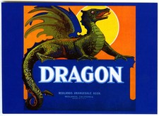 DRAGON~HISTORICAL 1920s REDLANDS CALIF. FRUIT...