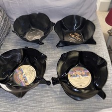 UPCYCLED VINYL RECORD BOWLS , RETRO , VINTAGEx 4