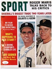 Rocky Colavito Signed 1962 Sport Magazine - JSA Authentic