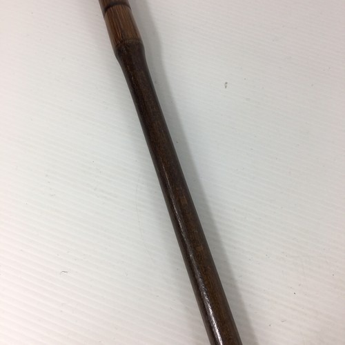 Antique Gold Plated Carved Horn Gold Plated Bamboo Effect Walking Stick / Cane - Picture 6 of 9