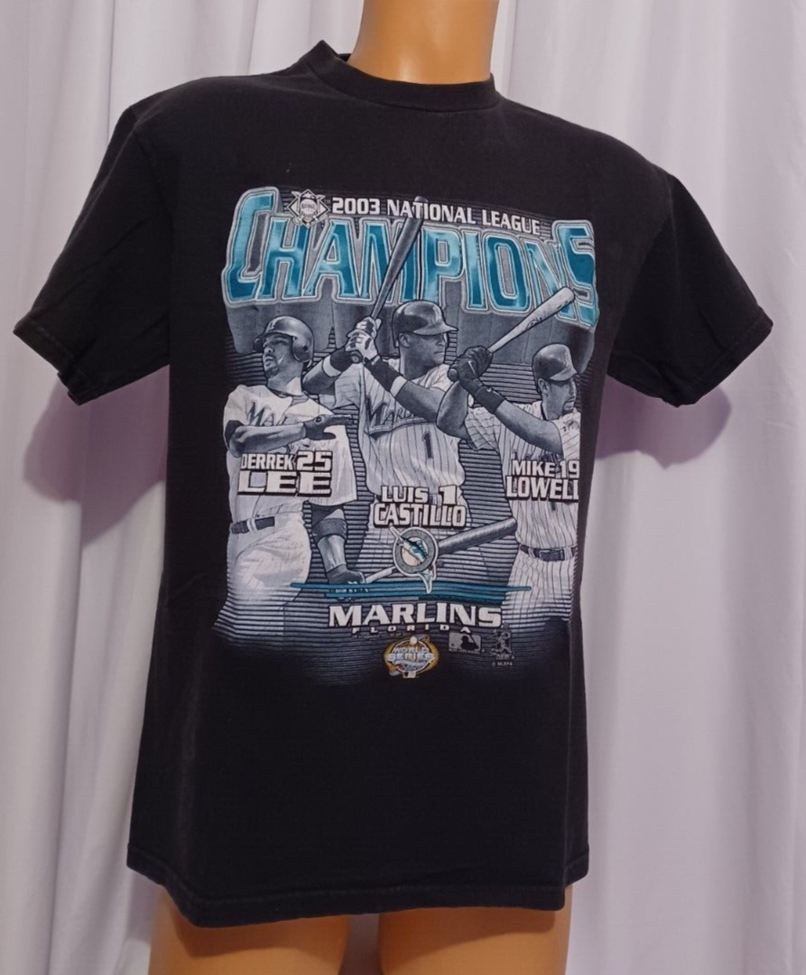 CSA Florida Marlins Mens T Shirt Size Medium Black Cotton | eBay