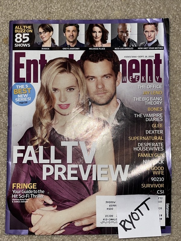 Entertainment Weekly Joshua Jackson Anna Torv Leno 90210 Dexter Vampire Diaries