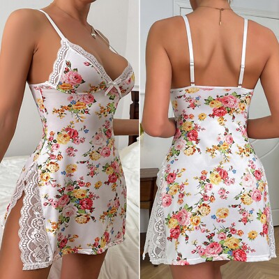Sexy Women's Lingerie Silk Lace Underwear Sleepwear Night Dress Babydoll Pajamas