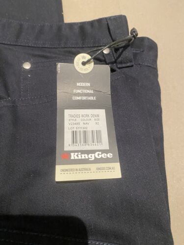New King Gee Size 92R Tradie Navy Work Pants Trousers - NWT - Picture 5 of 5