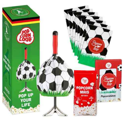 Ensemble de football Popcornloop avec maïs et sacs machine à pop-corn maker maison - Photo 1/8