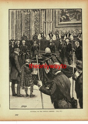 Beerdigung des Prinzen Albert, (Prinzengemahlin), Buchillustration (Druck), um 1895