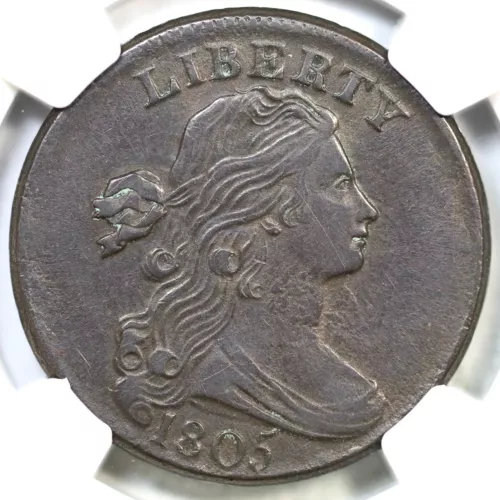 1805 S-267 NGC XF 45 Draped Bust Large Cent Coin 1c