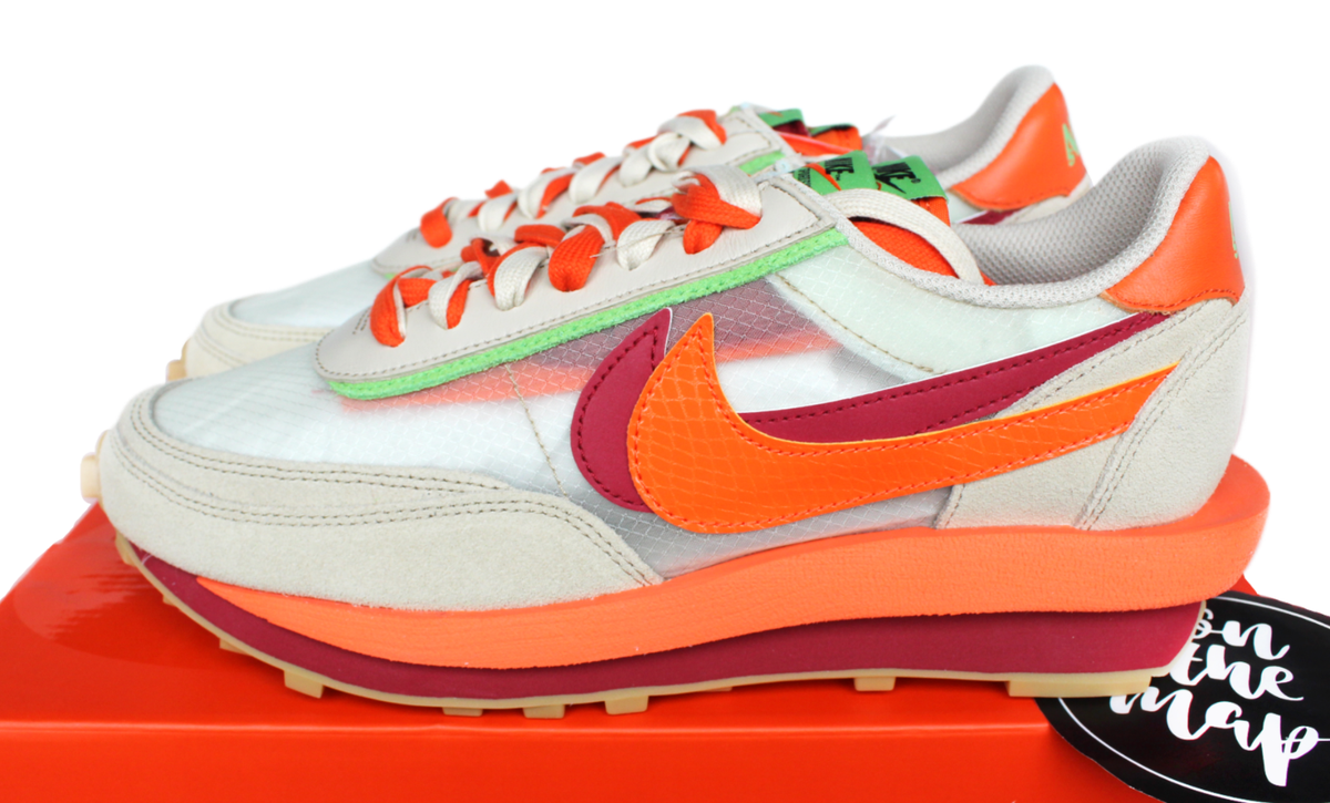 Nike x Sacai x CLOT LDwaffle Orange Blaze UK 5 6 7 8 9 US 39 42.5