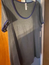 lularoe classic t  med  new with tags solid gray 