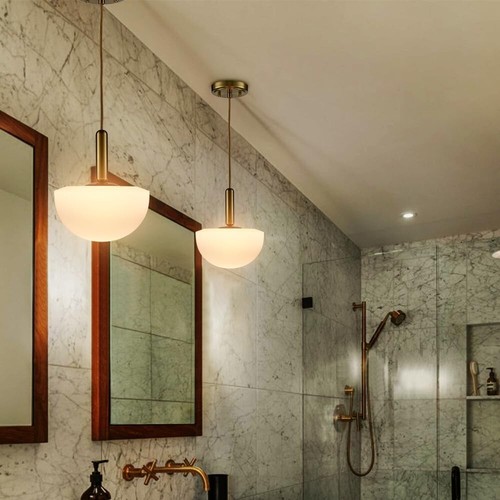 Pendant Lighting for Kitchen Island,Modern Brass Hanging Pendant Light Fixture - Picture 6 of 7