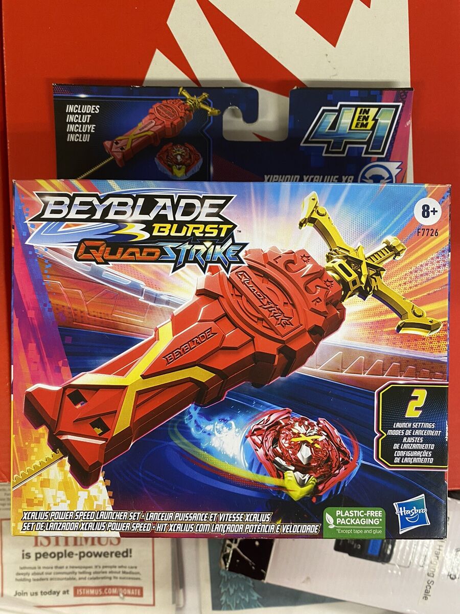 Beyblade Burst QuadStrike Xcalius Power Speed Launcher Pack