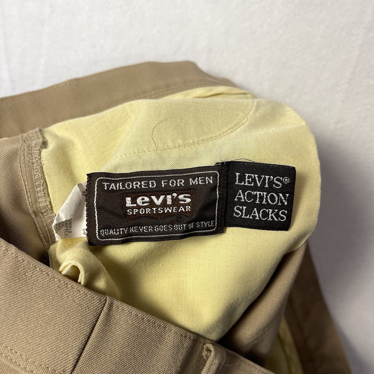 70s USA製 Levi's Action slacks ブラウン old Vtg 70s Levi's Action Slacks Pants Mens Size 38x27 Brown