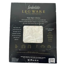Frederick's Of Hollywood Leg Ware Scallop Lace Top Thigh High White Size 1X NEW
