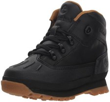 Timberland Unisex-Kid's Euro Hiker Shell Toe Fashion Boot, Black Full Grain, 5.5