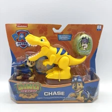 Brand NEW Paw Patrol Dino Rescue Chase and Tyrannosaurus Rex Figure Set DMG Box
