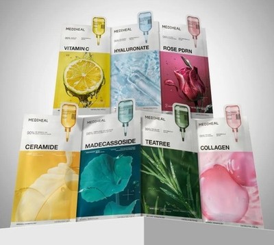 Mediheal essential mask pack 10 plus 1 sheet set K-Beauty ,7 type