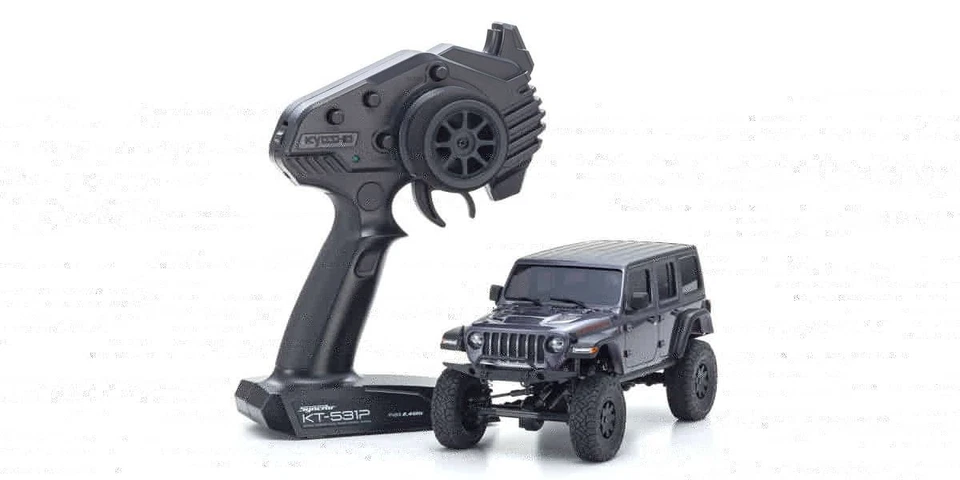 Kyosho Mini-Z 4X4 MX-01 Jeep Wrangler Rubicon Granite Metallic (KT531P)K.32521GM
