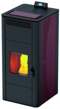 TERMOSTUFA A PELLET IDRO 20 - KW 18,2 Col. Bordeaux con telecomando