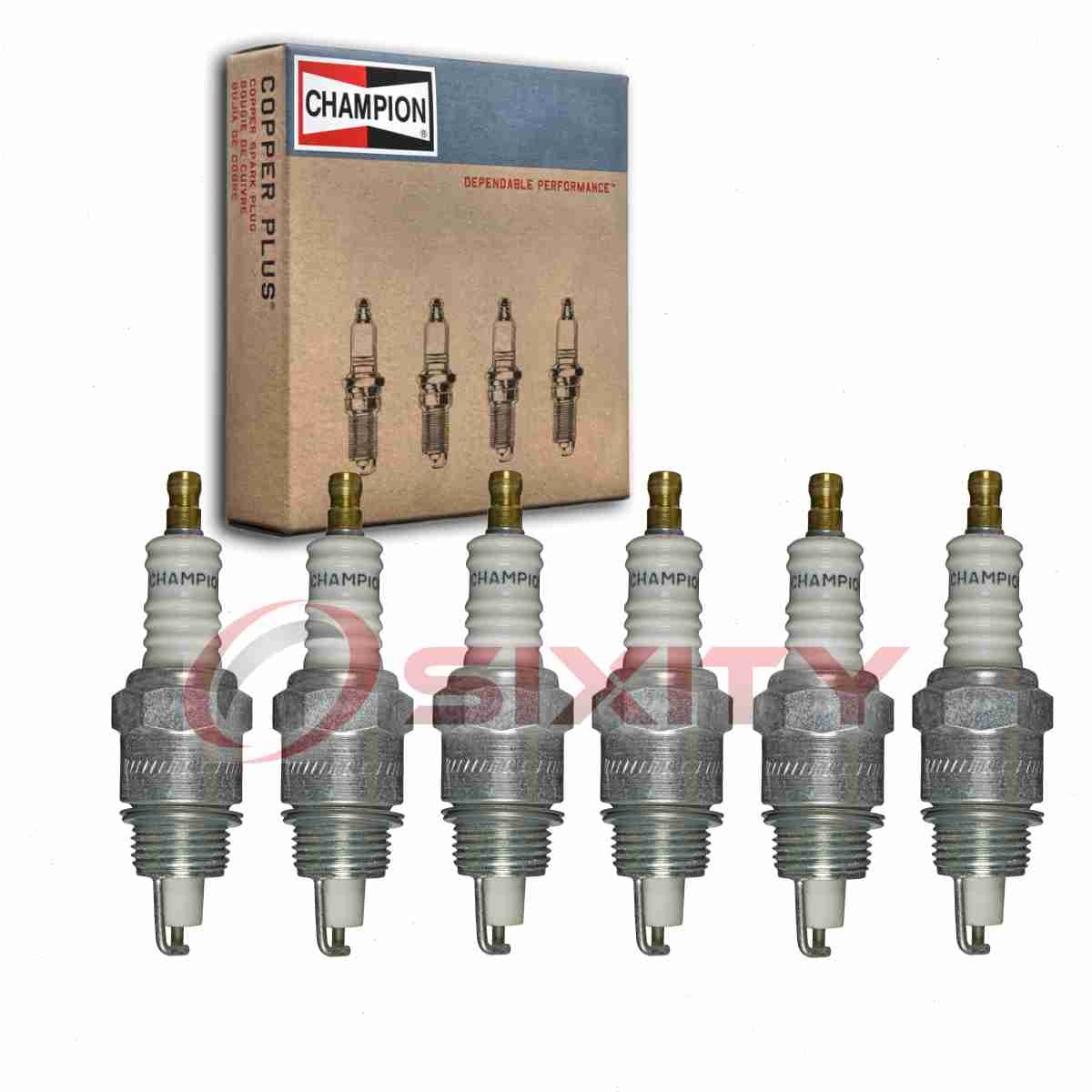 6 pc Champion Industrial 543 Spark Plugs for D89D BT15 8MEX 8ME 18A Ignition fm