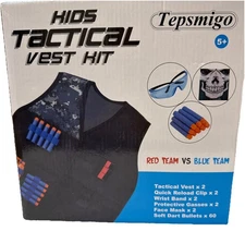 Tepsmigo  Kids Tactical Vest Kit  Red Team Vs Blue Team 5+ #39