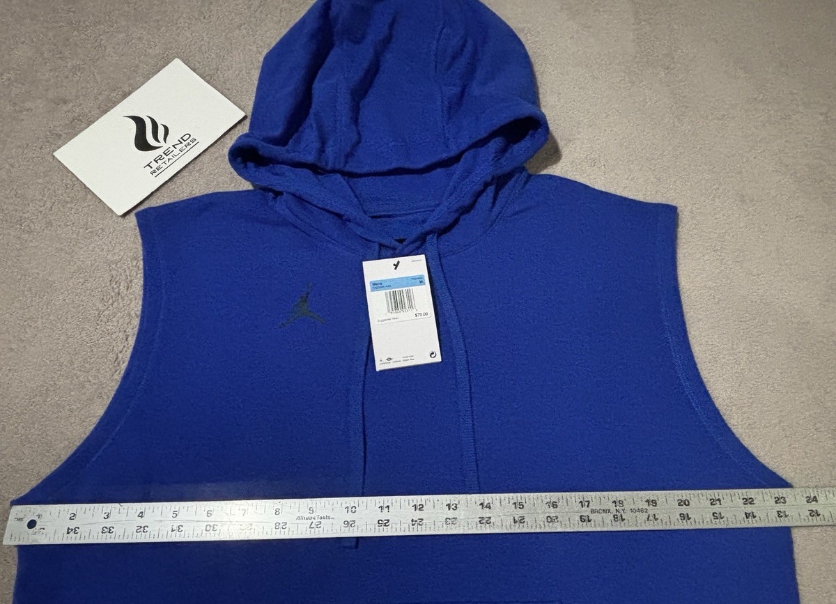 Nike Air Jordan Dri-FIT Sleeveless Hoodie Jumpman Royal Men's Size
