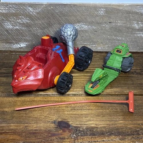 LOT of Vintage He-man MOTU Vehicles Road Ripper & Bashasaurus Complete