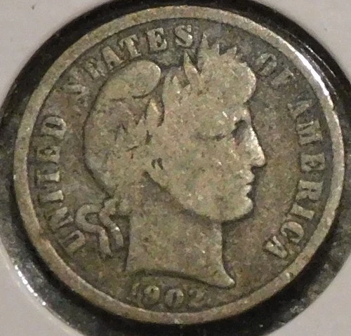 Silver Dime - Barber - 1902