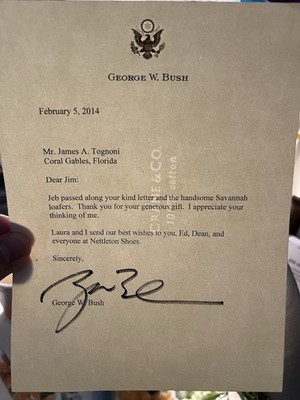 PRESIDENT George W. Bush Signed Letter (2014)
