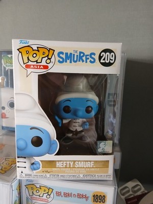 Funko Pop Asia The Smurfs Hefty Smurf #209 Vinyl Figur in Protector