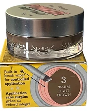 Benefit Powmade Full Pigment Brow Pomade ~ 3 Warm Light Brown ~ New in Box