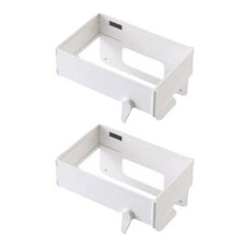 2Pcs Folding Plastic Trash Bag Holder Rack for Kitchen Cabinets and Doors